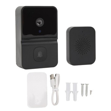 Inteligentny dzwonek do drzwi czarny 1080P WiFi