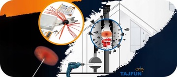Набор щеток для чистки дымохода для чистки дрели Tajfun 6 м