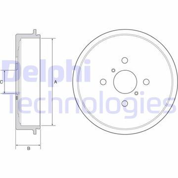 фото thumb №2, Delphi bf552 барабан тормозной bf552 bf552