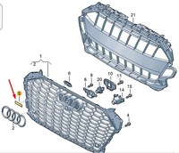 фото thumb №11, Audi rs5 8w6 передняя часть радиатор решётка badge logo 8w6853736gt94 oem