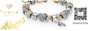 Подвеска CHARMS с фианитами в серебре S925