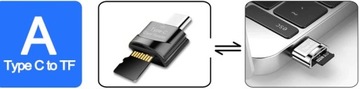 CZYTNIK KART USB TYPU C Micro SD TF OTG adapter RO