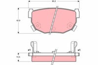 фото thumb №1, Trw гальмівні колодки гальмівні nissan 200sx 94- задня