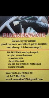 Piaskowanie metalu i drewna