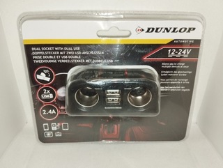 НОВЫЙ DUNLOP РАЗВЕТЛИТЕЛЬ 2XUSB 12-24 V