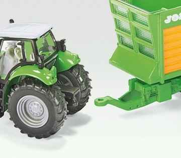 1848-SIKU TRAKTOR Z PRZYCZEPĄ I CYSTERNĄ METAL+ PLASTIK SKALA:1:87 WIEK:3+