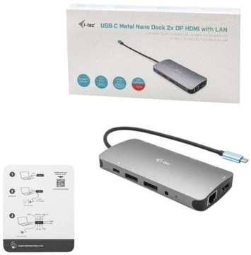 Док-станция Nano USB-C 2xDP HDMI LAN PD 100 Вт