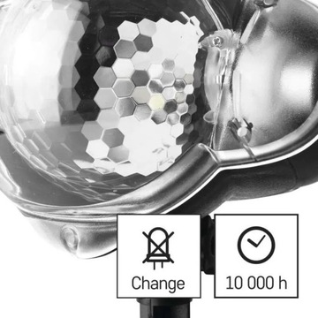 Projektor LED gwiazdki zimna biel + ciepła biel
