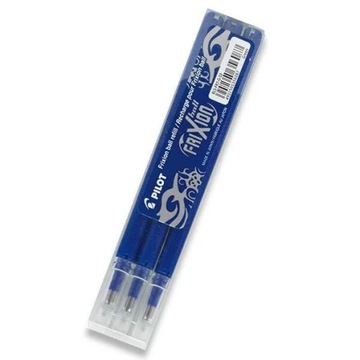 3 Wkłady do pióra Pilot Frixion 0.7 mm niebieskie
