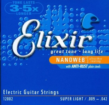 ELIXIR 12002 NANOWEB ЭЛЕКТРИЧЕСКИЕ СТРУНЫ 9-42