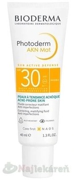 Bioderma Photoderm AKN Mat 30 SPF солнцезащитный крем для лица 40 мл