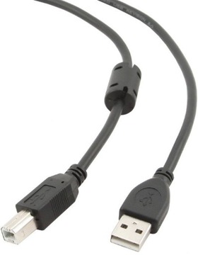 Kabel USB 2.0 typu AB AM-BM 4,5m FERRYT czarny