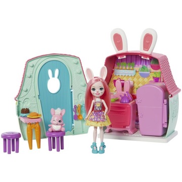 Zestaw Mattel Enchantimals Chatka Króliczka lalka + domek + zwierzątko