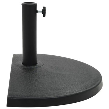 Podstawa na parasol ogrodowy, półokrągła, żywica, 15 kg, czarna