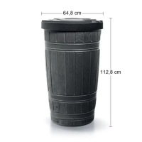 Резервуар для дождевой воды ЧЕРНЫЙ 265 л, бочка Woodcan