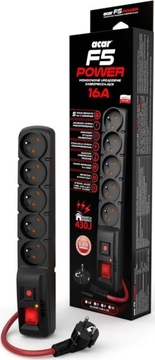 Полоска для защиты от перенапряжения Acar F5 POWER 5м черная