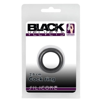 Силиконовое кольцо для эрекции Black Velvets 2,6 см.