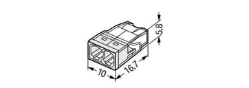 WAGO SZYBKOZŁĄCZKA 2273-202 2x0.5-2.5MM² 10 szt