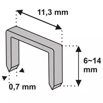 Zszywki DEDRA 11Z110 D53 10 mm (1000 sztuk)