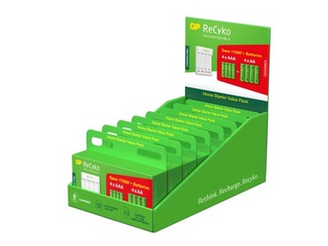 EMOS Ładowarka akumulatorowa GP Eco E411 + 4× AA 2100 + 4× AAA 800 B51418