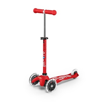 Микро - Самокат трехколесный детский Mini Deluxe Red LED