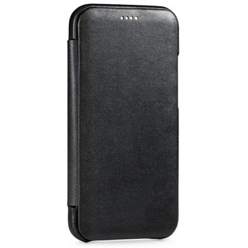Etui skórzane na iPhone 12 Pro / 12 Pokrowiec book slim case Czarny MOVEAR