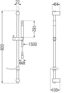 MEXEN ZERO DF70 ZESTAW WANNOWY BATERIA CZARNY