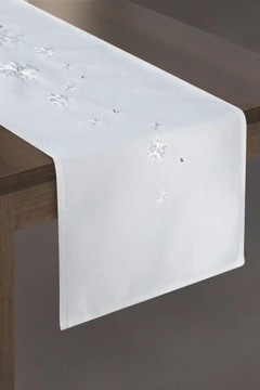 BIEŻNIK ŚWIĄTECZNY RENE 33x140 KREMOWY