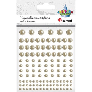 PEREŁKI SAMOPRZYLEPNE ecru mix rozmiarów 120 szt