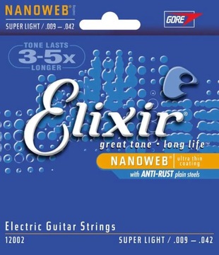 ELIXIR 12002 NANOWEB ЭЛЕКТРИЧЕСКИЕ СТРУНЫ 9-42