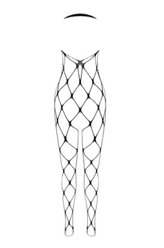 Bodystocking - bielizna erotyczna BS091 black - czarny PASSION one size