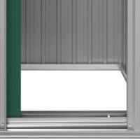 vidaXL Садовый сарай, зеленый, 126x97,5x177 см, оцинкованная сталь
