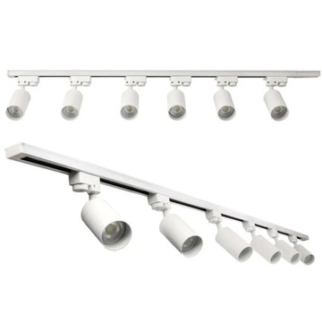 Zestaw Szyna Szynoprzewód 2m + 5x Lampa GU10 LED Oświetlenie Szynowe