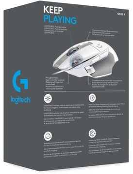 Мышь LOGITECH G502 X, белая