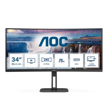 Монитор AOC CU34V5C 34 дюйма 3440x1440 пикселей 100 Гц 1 мс