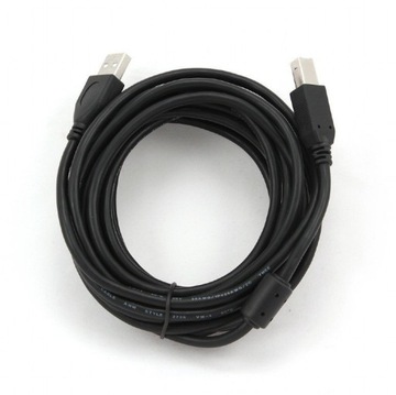 Kabel USB 2.0 typu AB AM-BM 4,5m FERRYT czarny