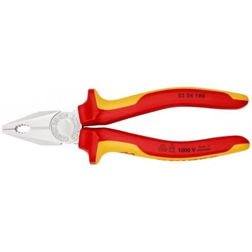 Изолированные комбинированные клещи KNIPEX 03 06 180