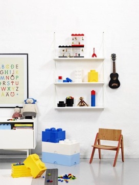 КОНТЕЙНЕР LEGO 25 СМ КИРПИЧ 4 КОРОБКИ ЛАзурный