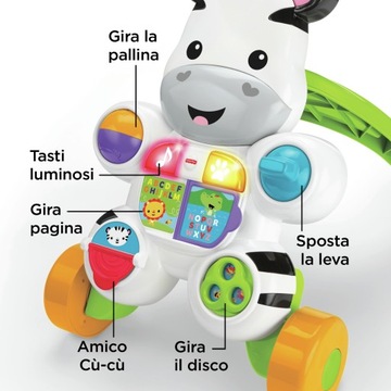 Ходунки Fisher Price Zebra DPL53 41x46x11 см разноцветные