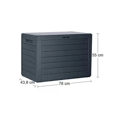 Садовый ящик Prosperplast Woodebox антрацит 190 л