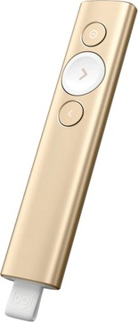 Пульт презентационного управления Logitech Spotlight золотого цвета