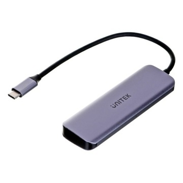 Концентратор Unitek Active с USB-C на 4 порта USB 3.1 Gen 1, microUSB, 5 Гбит/с, BC 1.2