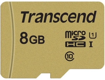 Карта microSDHC TRANSCEND 500S 8 ГБ + адаптер