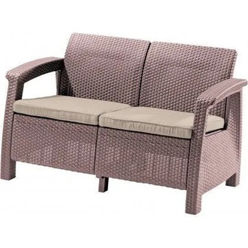 CORFU LOVE SEAT Садовый диван Cappuccino
