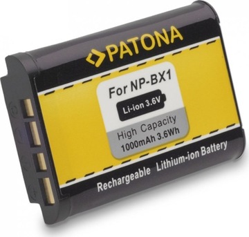 Аккумулятор PATONA NP-BX1 1000мАч/3,6В для SONY