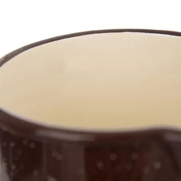 Эмалированная кастрюля, коричневый горшок