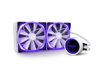 Вентиляторы водяного охлаждения NZXT Kraken X63 белого цвета 280 мм с RGB-подсветкой и