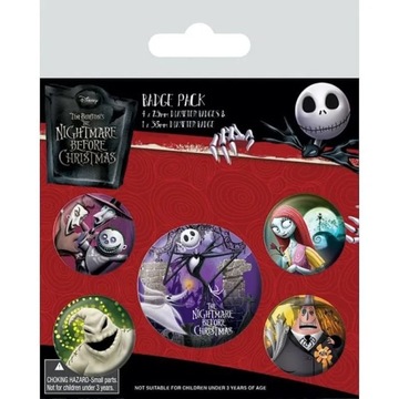 Przypinki Nightmare Before Christmas zestaw 5 szt