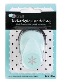 Декоративный новогодний дырокол снежок 1,6 см dpCraft