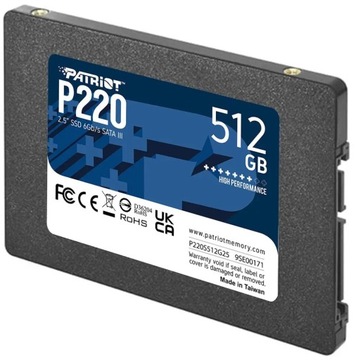 Твердотельный накопитель P220, 512 ГБ, 550/500 МБ/с, SATA III, 2,5 дюйма